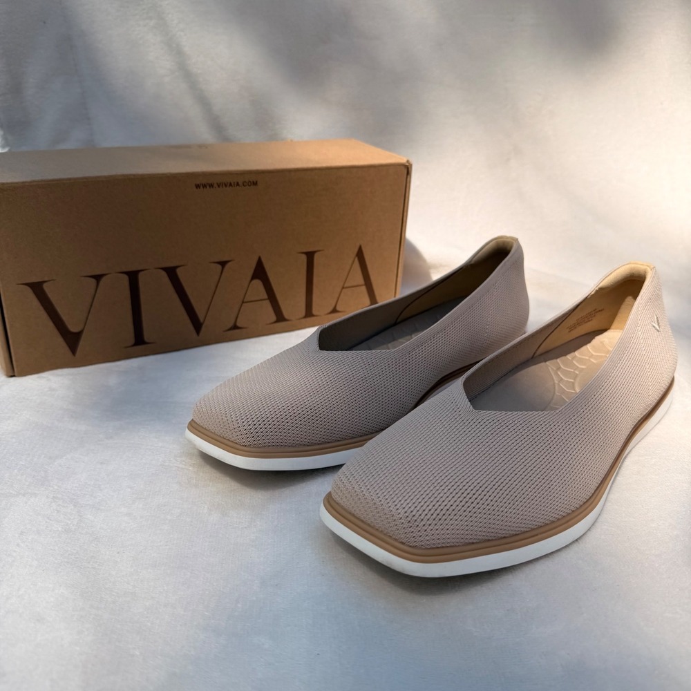 VIVAIA Mabel Almond Water-Repellent Knit Flats - EU 41.5 / US 10 - Picture 2 of 7